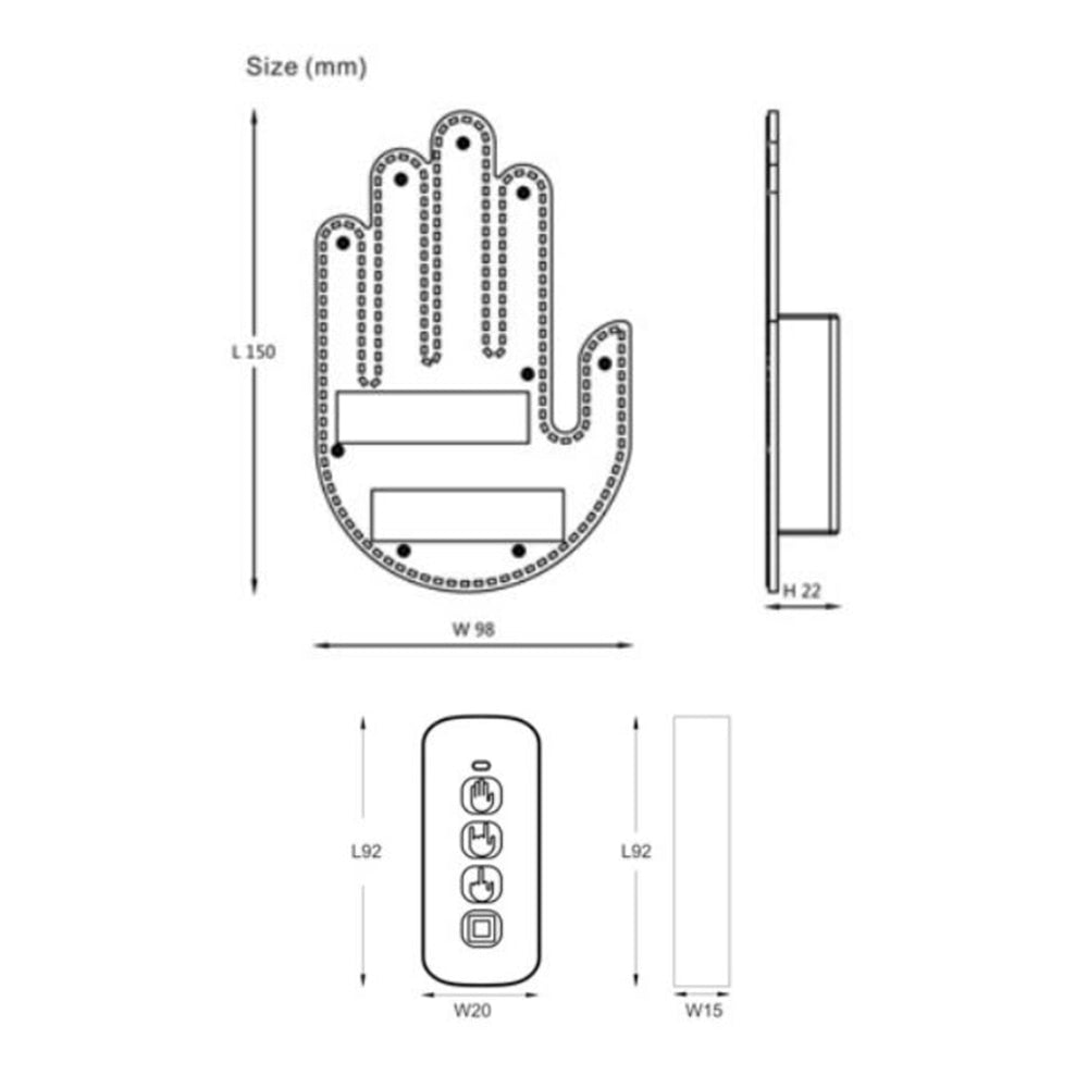 CarStyle LED-Hand - Dein Zeichen im Lichtschein!